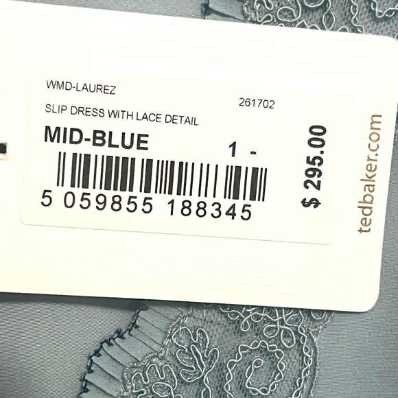 Ted Baker  Laurez Lace Trim Midi Woven Slip Dress. US size 4. - Picture 11 of 11